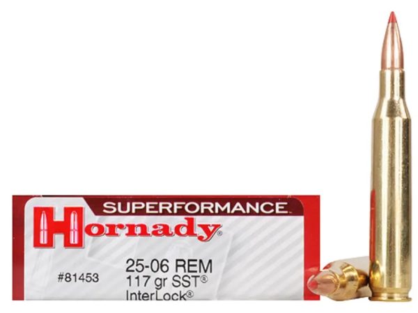 Hornady Superformance SST Ammunition 25-06 Remington 117 Grain SST InterLock Box of 20