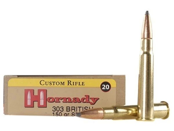 Hornady Custom Ammunition 303 British 150 Grain InterLock Spire Point Box of 20