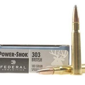 Federal Power-Shok Ammunition 303 British 180 Grain Speer Hot-Cor Soft Point (20pk)