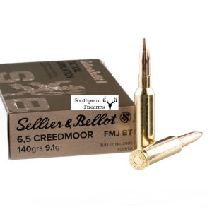 6.5 mm Creedmoor Ammo by Sellier & Bellot – 140gr FMJBT -20 Rds